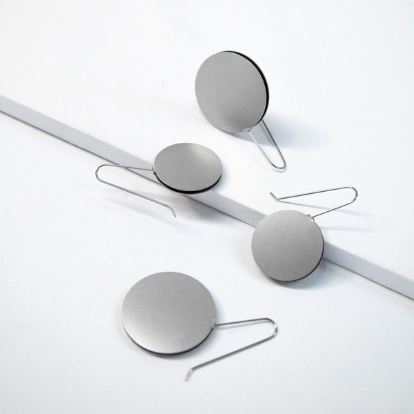 Ferro Forma —  Small Circle Earrings in Stainless Steel