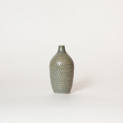 Asahi So —  Large Carved Bud Vase in Sea Green
