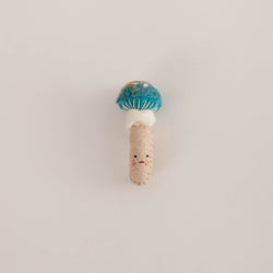 Cat Rabbit - Plushroom Felt Brooch in Beige