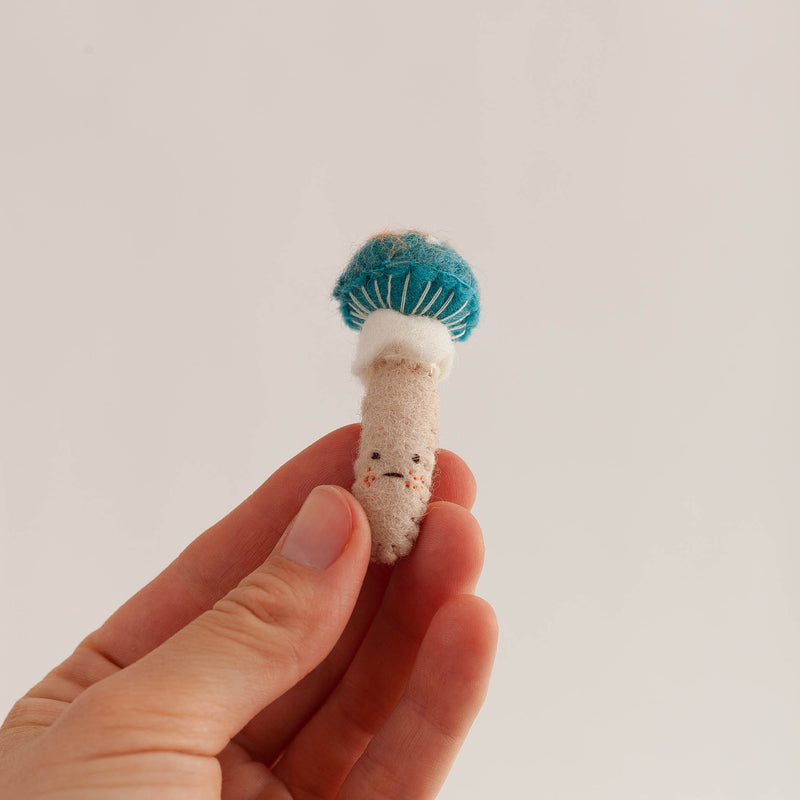 Cat Rabbit - Plushroom Felt Brooch in Beige
