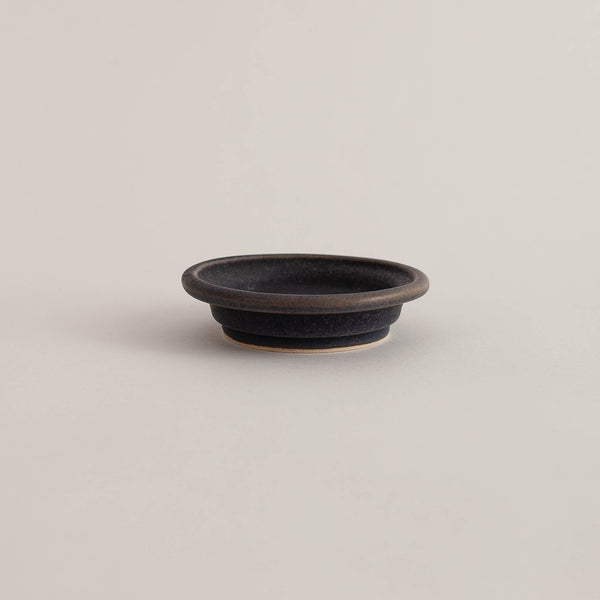 Christopher Plumridge  — Rounded Butter Dish in Black Crystal Matte