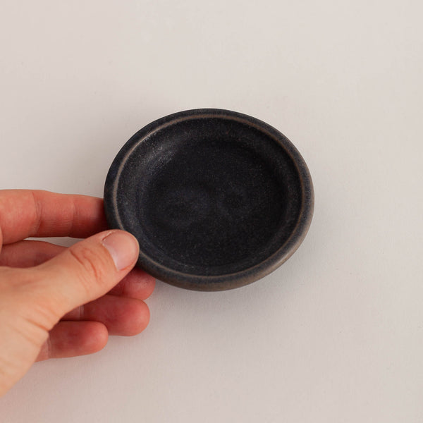 Christopher Plumridge  — Rounded Butter Dish in Black Crystal Matte