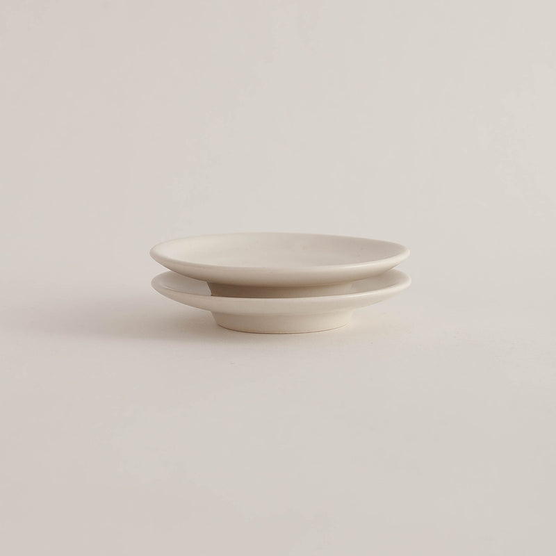 Christopher Plumridge  — Spiral Side Dish in White Porcelain