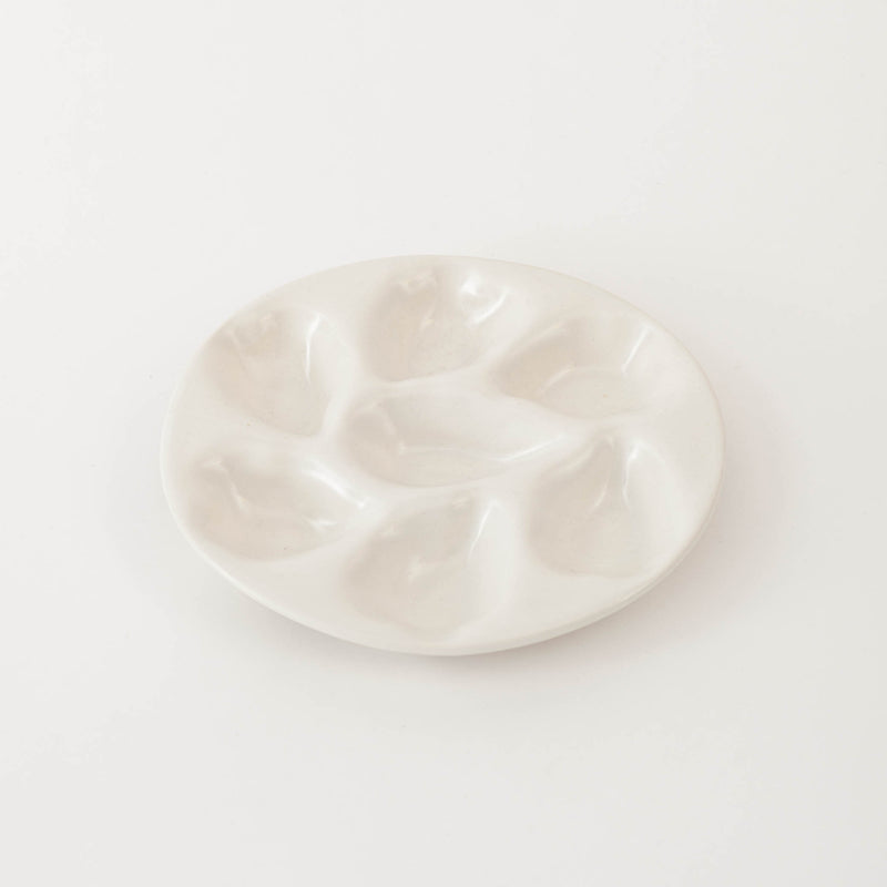 Christopher Plumridge  — White Gloss '6' Oyster Plate