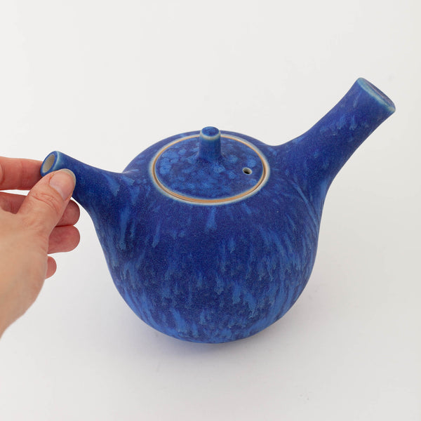 Christopher Plumridge  — Deep Blue Crystal Matte 'Bird' Teapot