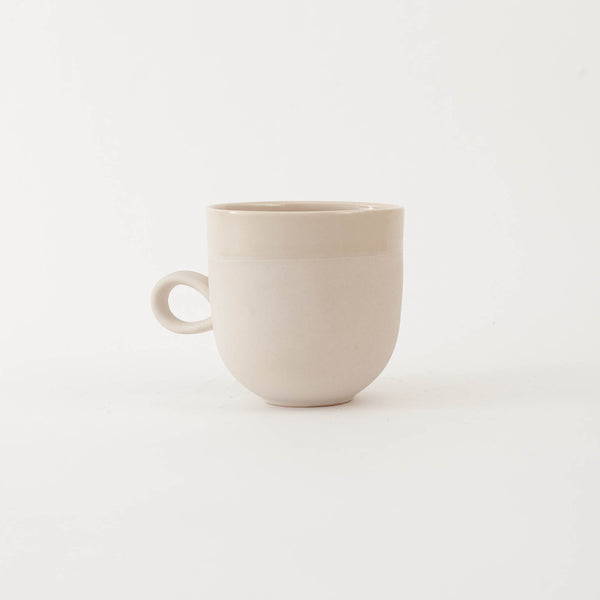 Christopher Plumridge, Claystone Pottery — Oval Mug in Off-White