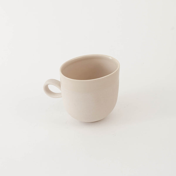 Christopher Plumridge, Claystone Pottery — Oval Mug in Off-White