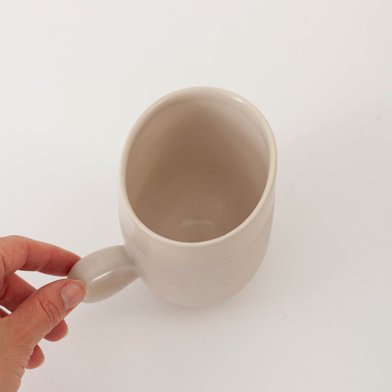 Christopher Plumridge, Claystone Pottery — Oval Mug in Off-White