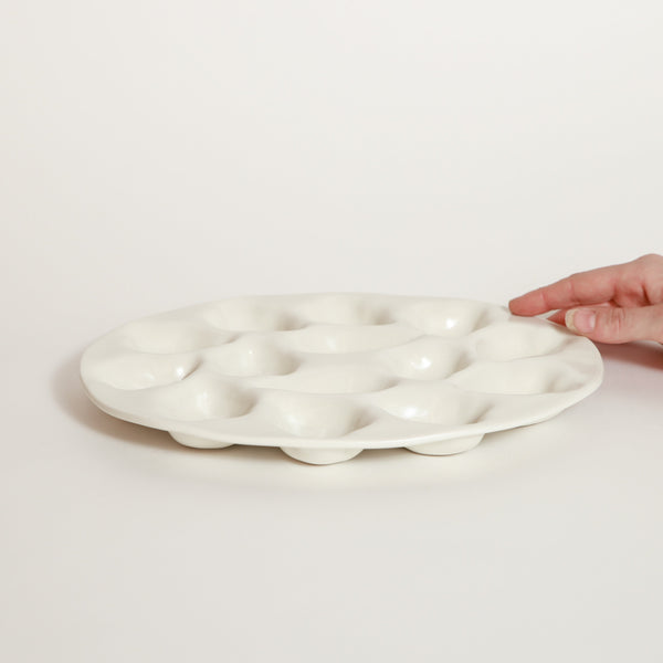 Christopher Plumridge  — '12' Oyster Plate in White Pearl