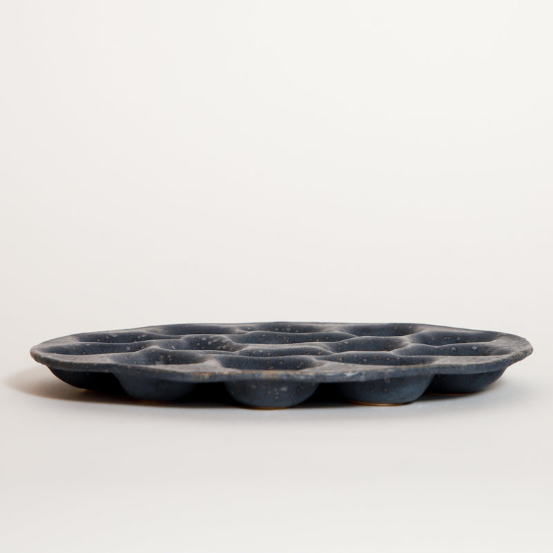Christopher Plumridge  — '12' Oyster Plate in Crystaline Matt Black