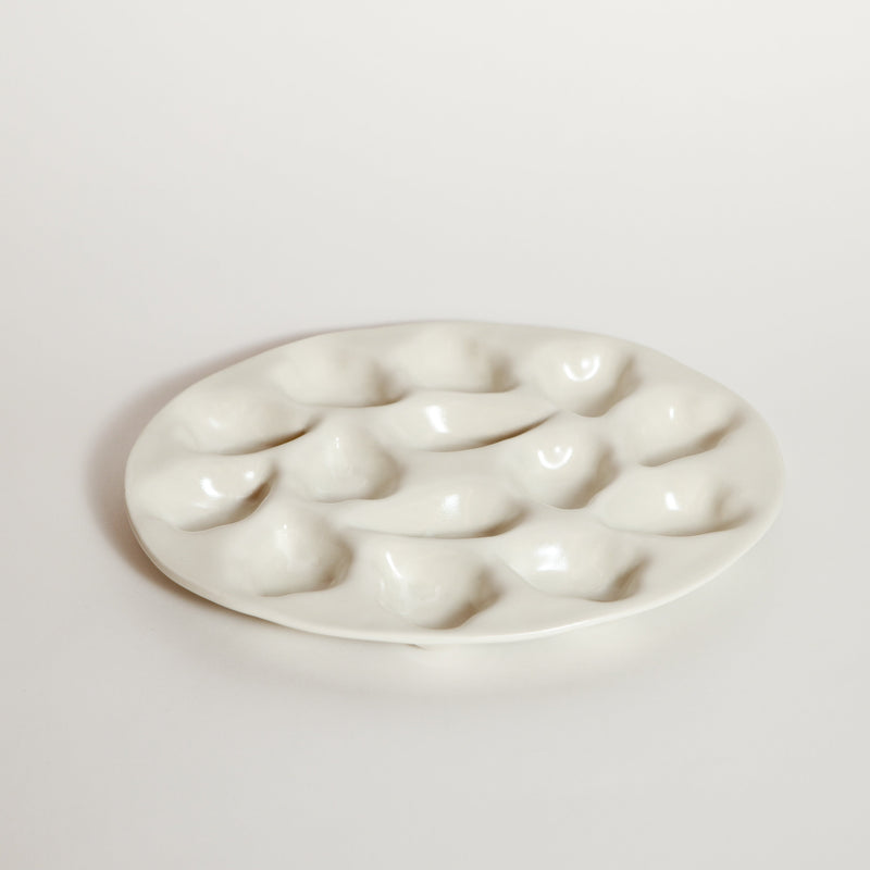 Christopher Plumridge  — '12' Oyster Plate in White Pearl