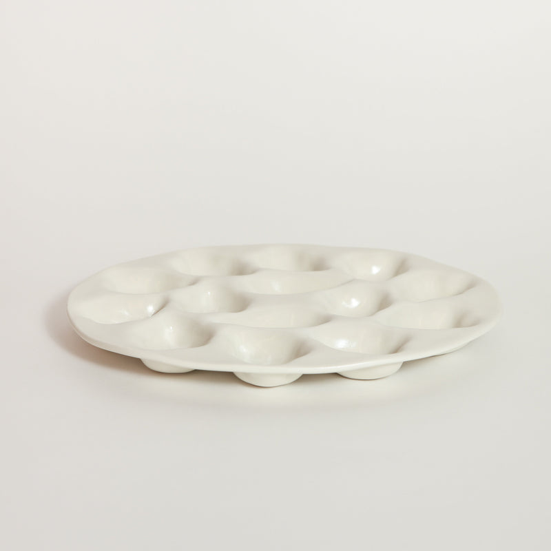 Christopher Plumridge  — '12' Oyster Plate in White Pearl