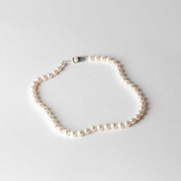 Victoria Mason, Open Window Necklace with Uniform White Freshwater Pearls