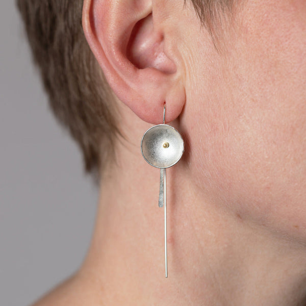 Shimara Carlow— Daisy Earrings on Long Sterling Silver Hooks