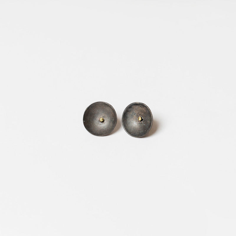 Shimara Carlow— Daisy Stud Earrings in Oxidised Sterling Silver
