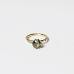 Shimara Carlow — Pale Green Tourmaline and Diamond Ring in 18ct Gold