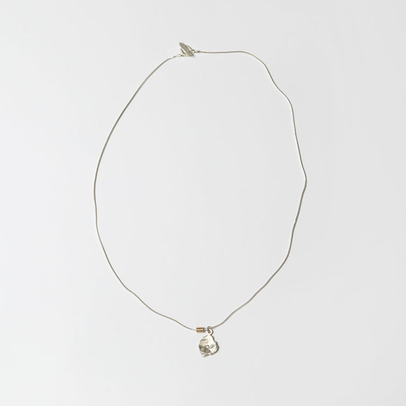 Mary Odorcic — Silver & Gold Snake Chain Necklace with Diamond