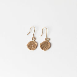 Mary Odorcic — Large 9ct Yellow Gold 'Keshi' Hook Earrings with 1mm Diamonds