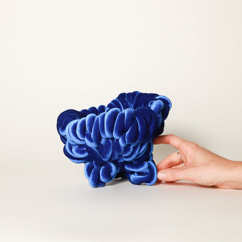Caro Pattle — Mini Bowl Sculpture Blue Velvet Limited Edition - Preorder