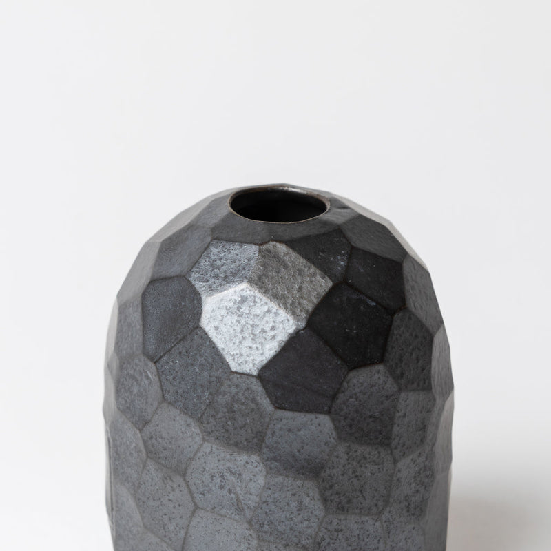 Minna Graham — Small Faceted Bud Vase in Black
