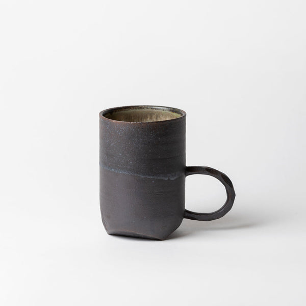 Minna Graham — Carved Mug with Handle in Black and Ash
