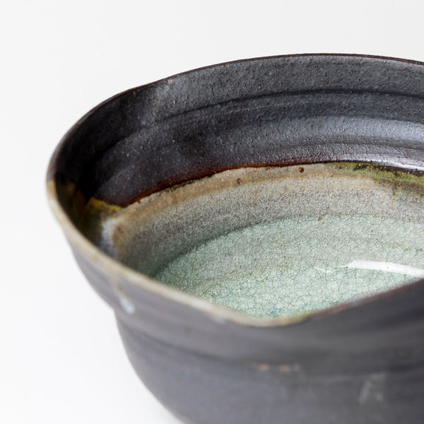 Minna Graham — Altered Bowl in Black and Pale Blue