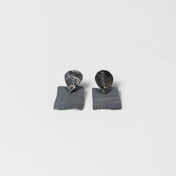Tara Lofhelm - Texture Study #1 Earrings in Silver and Gold