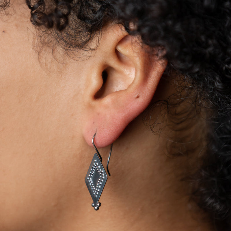 Tara Lofhelm - Diamond Dot Hook Earrings