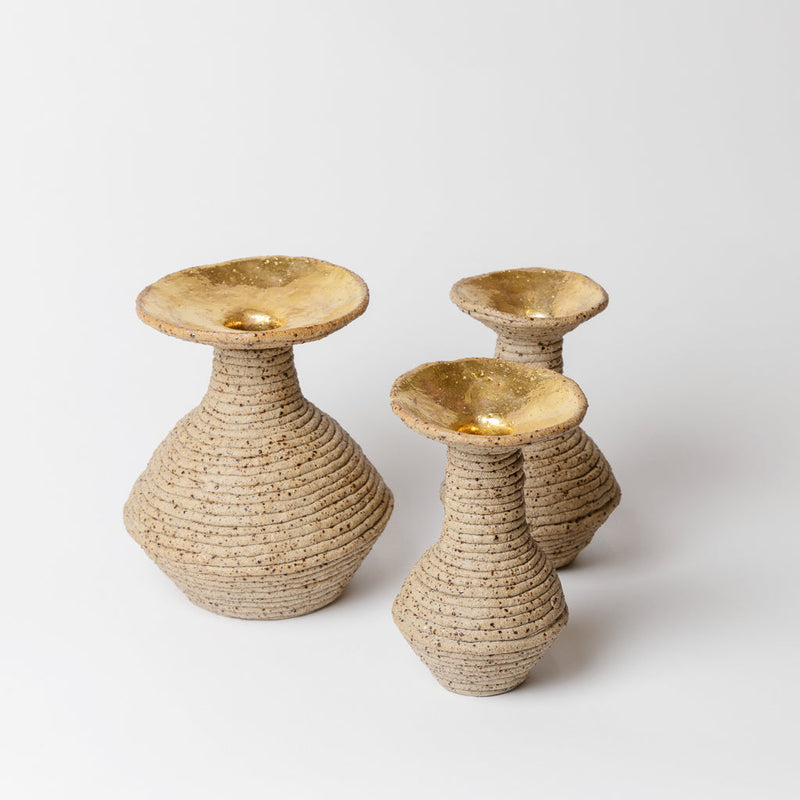 Mali Taylor — Medium Gold Pot Belly Vase