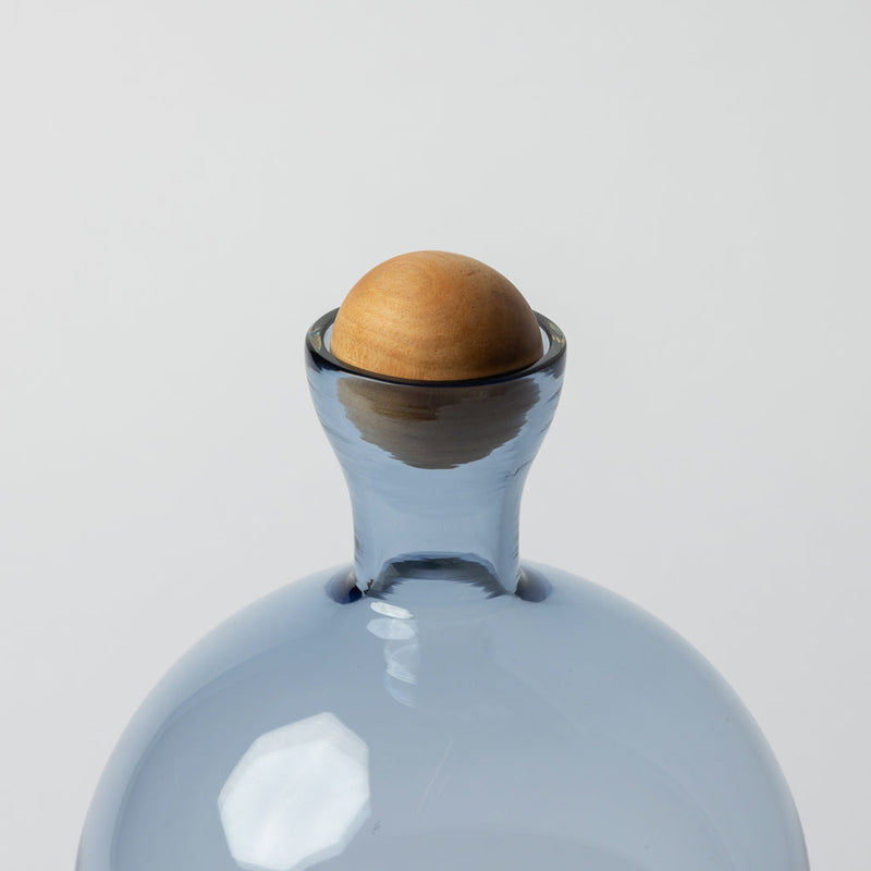 Katie-Ann Houghton — Handblown 'Halo' Glass Decanter and Stopper in  Blue