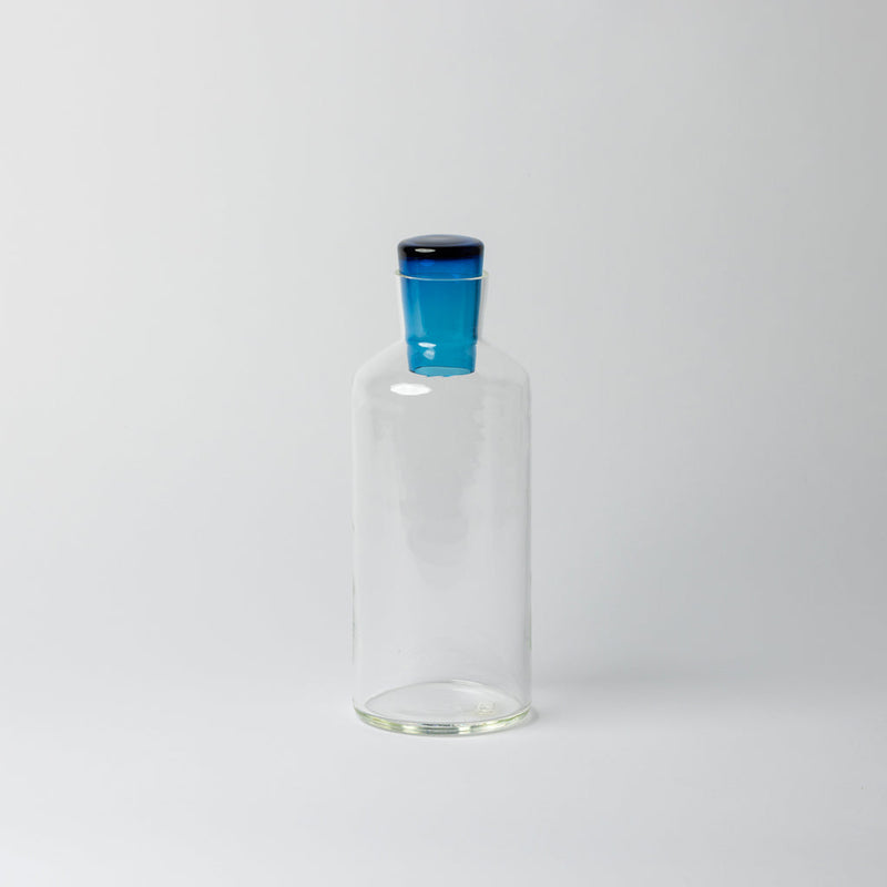 Katie-Ann Houghton – Babushka Tall Glass Decanter in Blue