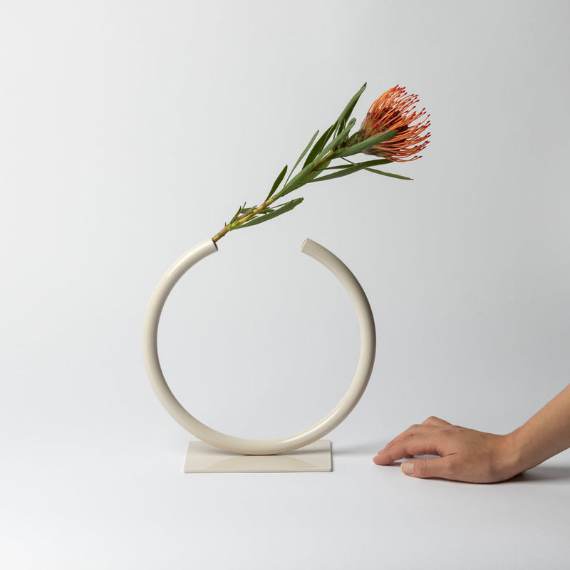 Anna Varendorff, ACV studio — Almost a Circle Vase in Beige
