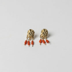 Juan Castro —' 'Relicario I' Earrings in Gold with Red Charms - ON HOLD