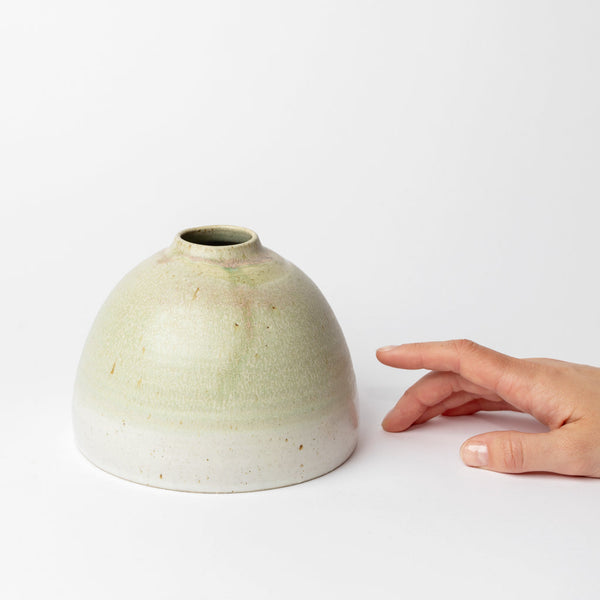 Kaye Poulton — Medium Bud Vase in Gradient Green Glaze