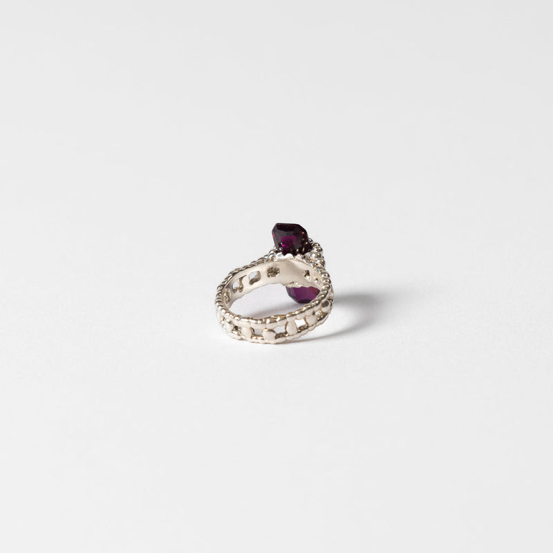 Darius Rust —Silver Granulation Ring with Ruby’