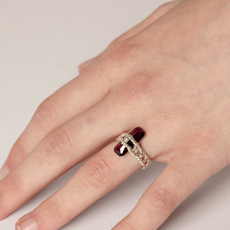 Cluster Ruby Ring - Holdsworth Bros
