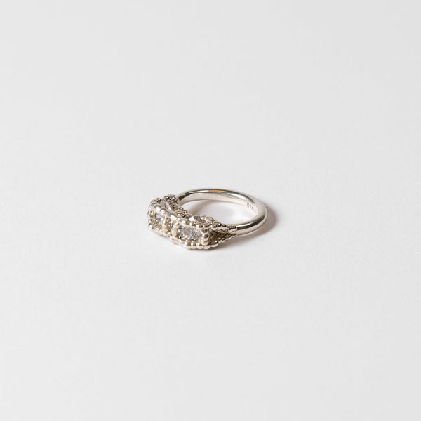 Darius Rust —Caged Clear Cubic Zirconia Silver Ring’