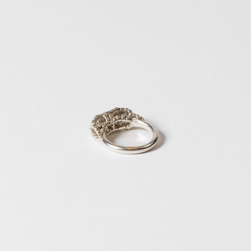 Darius Rust —Caged Clear Cubic Zirconia Silver Ring’