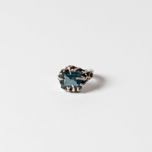 Darius Rust —Caged Blue Verneuil Spinel Ring’