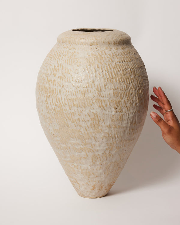 Dianne Mangan — 'Elemental II' White Sculptural Vase - ON HOLD