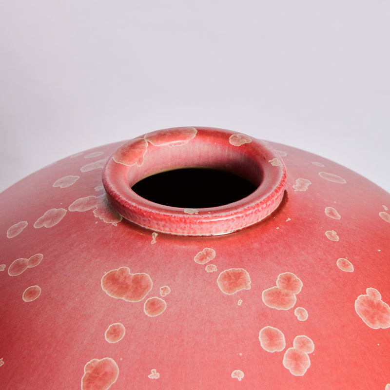 Ted Secombe — Large Crystalline Glaze Pot in Red