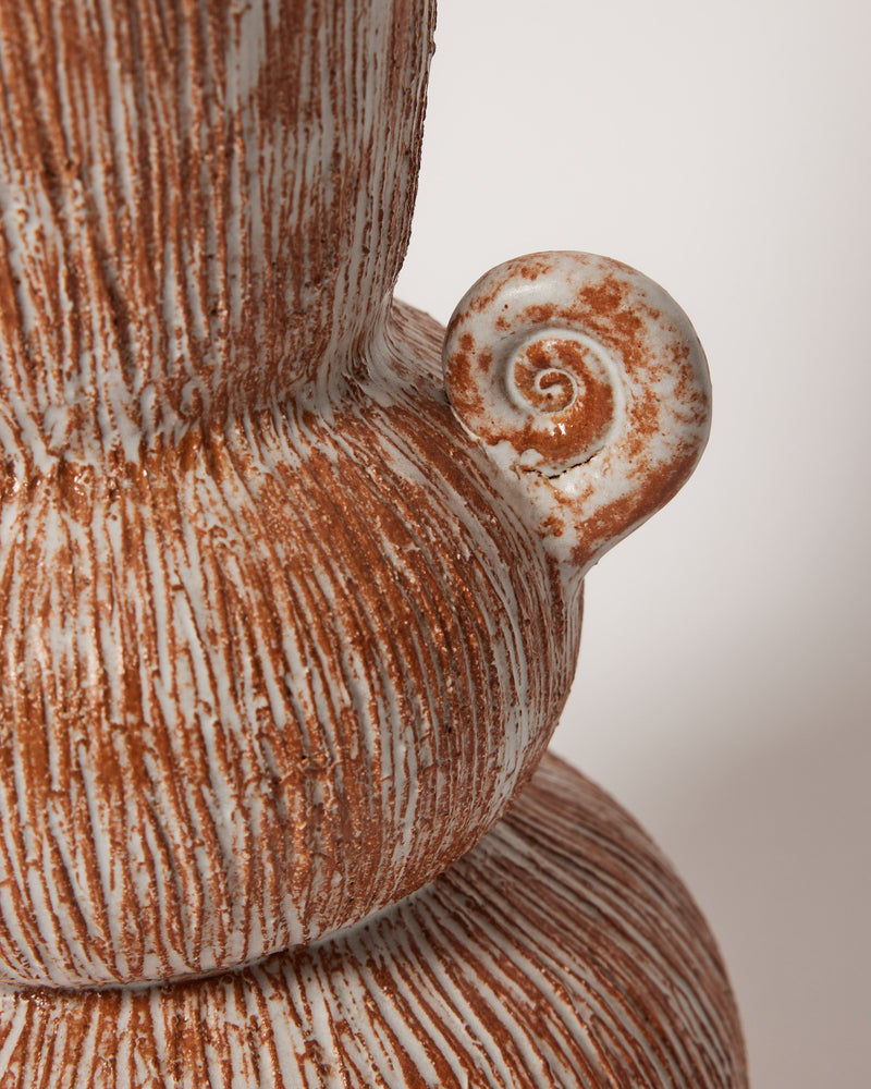 Lene Kuhl Jakobsen — Large Craved 'Gumnut' Vessel with Spirals