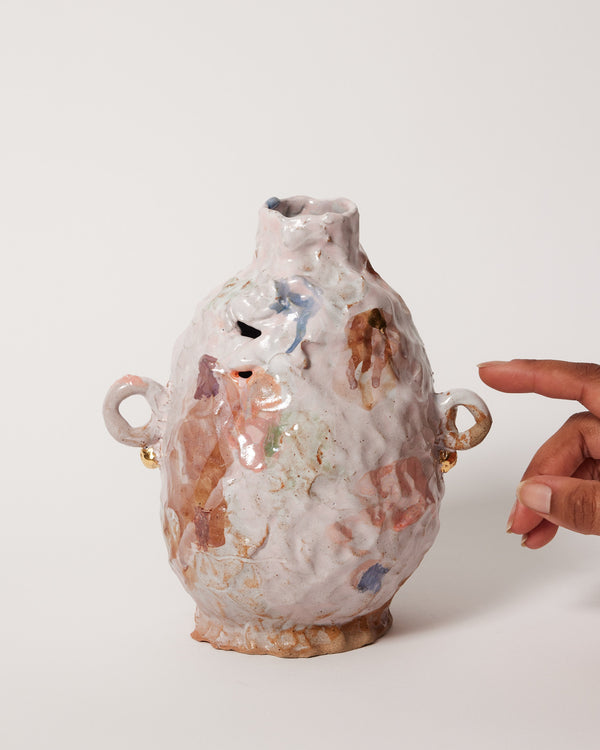 Tessy King — Pink Bottle Sculptural Vessel