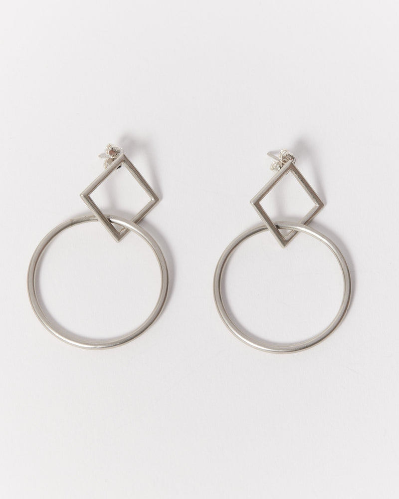 Danielle Barrie — Large Outline Hoops in Sterling Silver