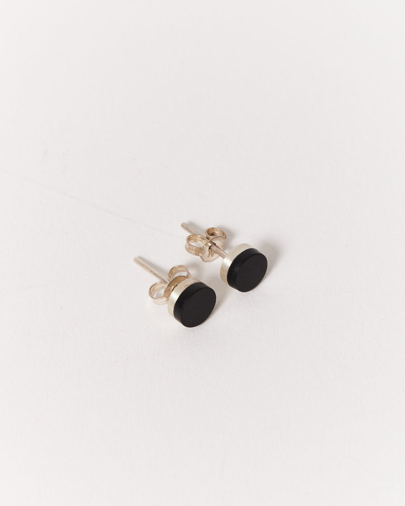 Brendon Collins — 'Satelite' Earrings in Ebony and Silver