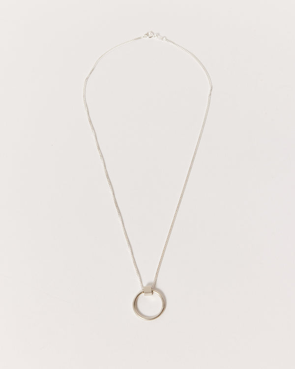 Danielle Barrie — Single Kinetic Halo Necklace in Silver