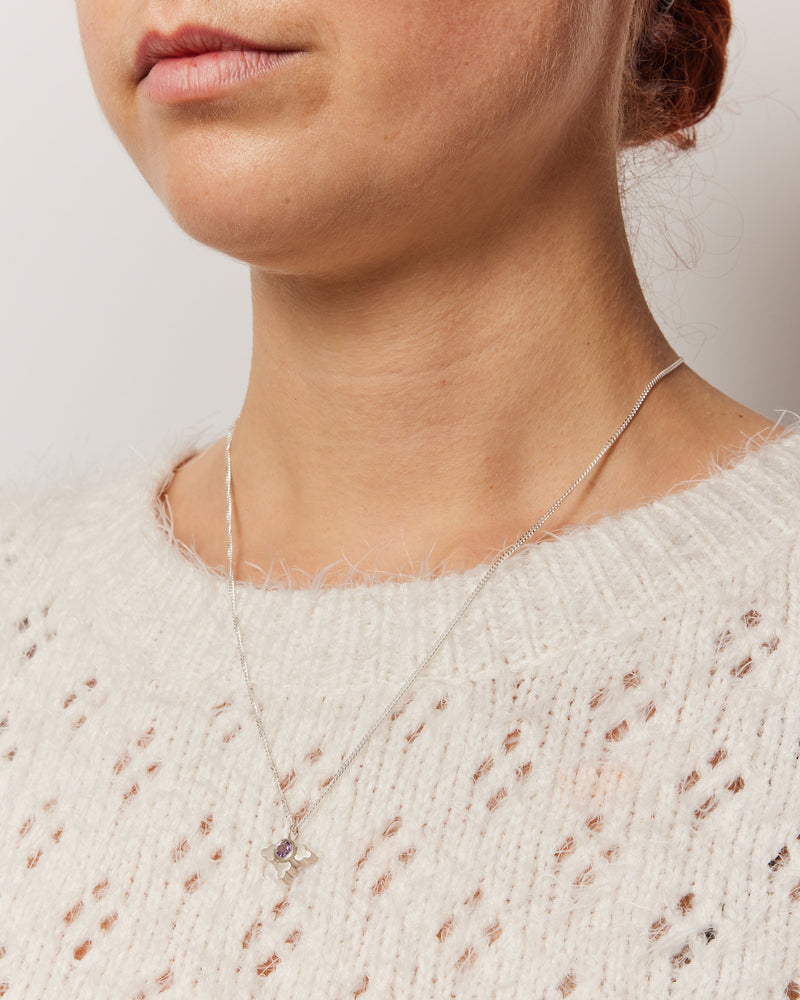 Danielle Barrie — Polka Petal Silver and Amethyst Necklace