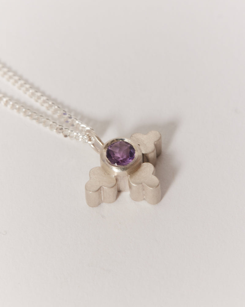 Danielle Barrie — Polka Petal Silver and Amethyst Necklace