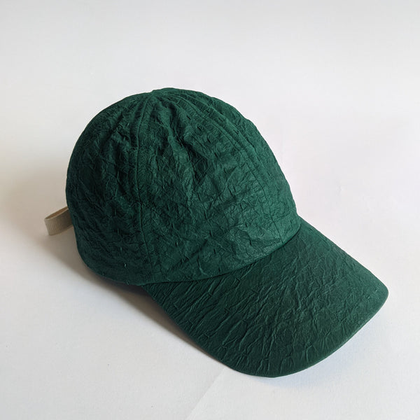 DNJ — Waxed Japanese Paper Leather Cap in Green