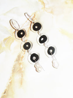 Dorkus Design — Black Curvy Earrings - Australian made Jewellery 